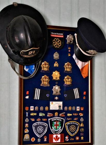 null « Pompiers de Montréal » Tableau commémoratif en hommage aux services d’incendie...