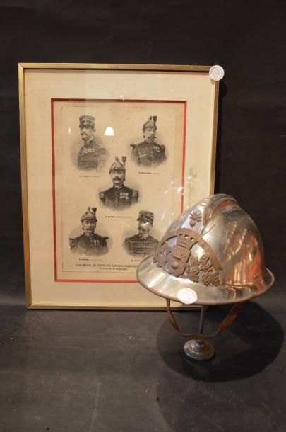 null " Pompiers du Havre" Casque modèle 1933 des Sapeurs-pompiers de la ville du...