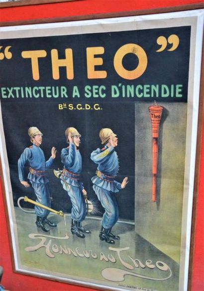 null « Théo, extincteurs à sec d’incendie » 

Affiche lithographique, vers 1900,...