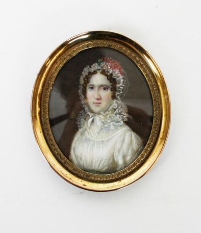 null Jean-Baptiste COLLET (Actif entre 1794 et 1822) Portrait de Madame de Montauban...