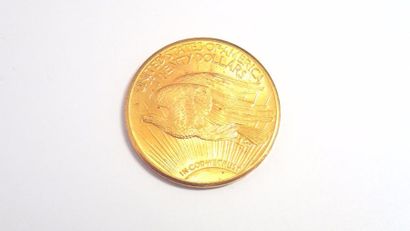 null 
1 pièce de 20 $ américain en or jaune datée 1927 dites "Liberty".

Poids brut...