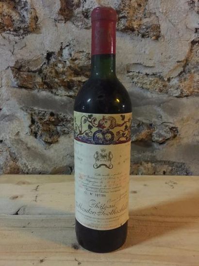 null 1 Blle Château MOUTON ROTHSCHILD (Pauillac) 1968 - Très belle/Numérotée/Dessus...