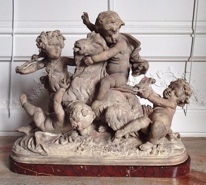 null Albert-Ernest de CARRIER-BELLEUSE (1824-1887) Des enfants de Bacchus jouant...