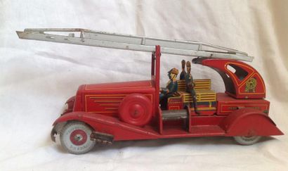 null "Camion de pompiers CR" Camion de pompiers Charles Rossignol en tôle lithographiée....