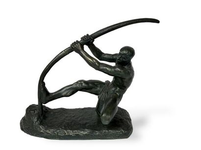 null GEORGES GORI (XIXe - XXe) «L’Archer», modèle de 1923 Bronze patiné et signé...