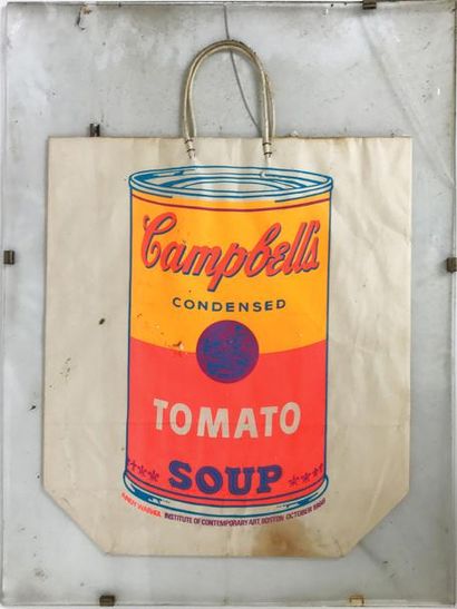 null ANDY WARHOL (1928-1987) Campbell’s Tomato Soup Sérigraphie sur sac en papier,...