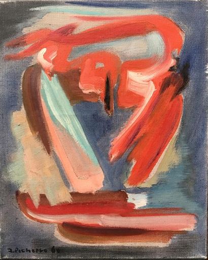 null JAMES PICHETTE (1920-1996) Composition, 1960 Huile sur toile signée en bas à...