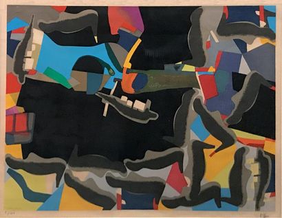 null MAURICE ESTEVE (1904-2001) Rivanoir, 1969 Lithographie en couleur signée en...