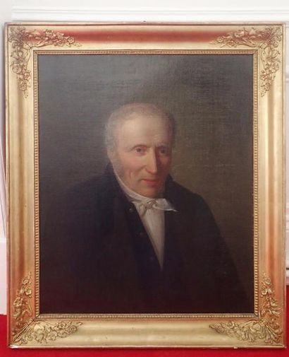 null Athalie Josephine M. DU FAGET (1811-?) Portrait d'homme Huile sur toile (rentoilée)...
