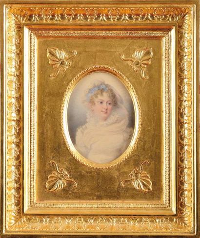 null Jean-Baptiste ISABEY (1767-1855) «Portrait de Madame de TALLEYRAND en buste...