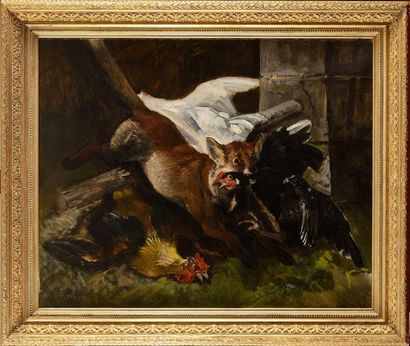 null ÉCOLE FRANÇAISE (seconde moité du XIXe siècle) Le renard dans la basse-cour...