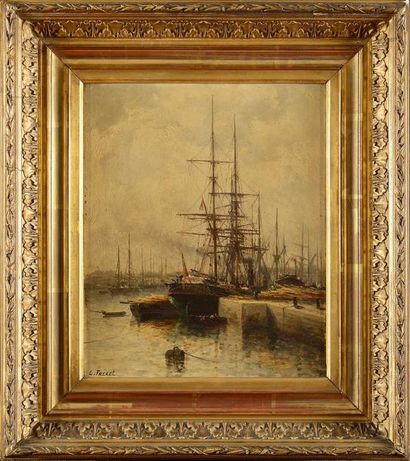 null Louis FRERET (1754-1831) Le port du Havre - Le port d'Anvers Deux huile sur...