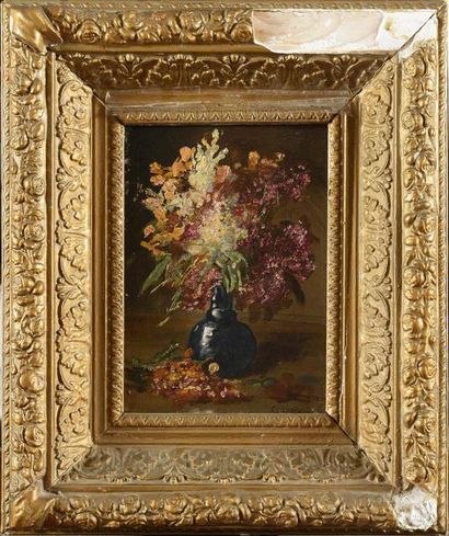 null Edmond VAN COPPENOLLE (circa 1843/46-1915) Bouquet de lilas - Bouquet champêtre...