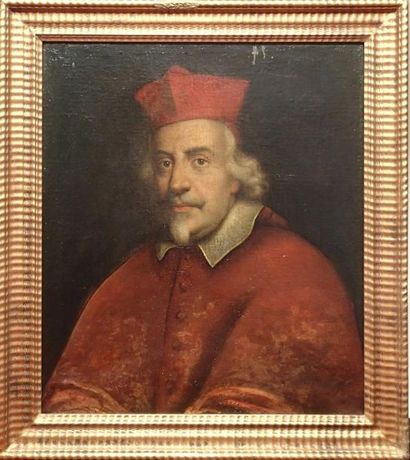 ECOLE FRANCAISE XVIIIEME SIECLE Portrait d’un cardinal
Huile sur toile
69 x 58 cm...