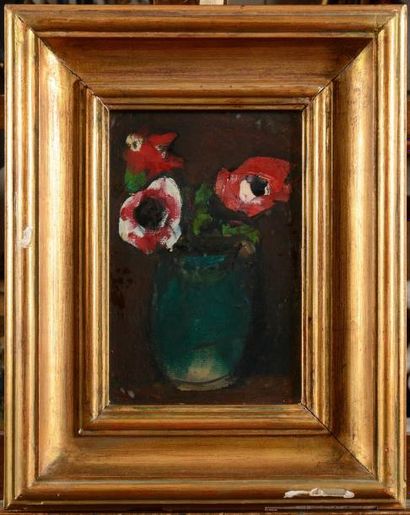 Corneliu BABA (1906-1997) Bouquet d'anémones
Huile sur carton
Signé en haut à droite
26,5...