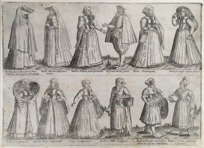 Abraham de BRUYN (1540 - 1587) COSTUMES
Réunion de 58 planches provenant de deux...