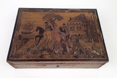 null COFFRET en marqueterie de paille.
Fin XVIIIème siècle
8 x 27, 5 x 19 cm (en...