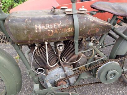 null 1918 HARLEY DAVIDSON 1000 side car série 1ère GM 1918 numéro 18 t 2180 