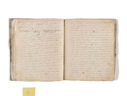null DANTON ( Jacques). Manuscrit signé. Mars 1794-janvier 1801. Environ 140 pp....