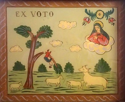  Sept EX-VOTO • EX VOTO 1879 Huile sur toile. Représentation de saint Antoine de...
