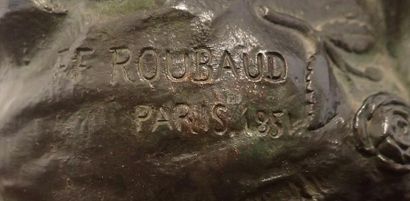  François Félix ROUBAUD (1825-1876) Eurydice Bronze patiné Signé sur la terrasse...