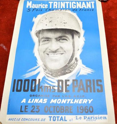 null "1 000 Kms de Paris, Maurice Trintignant" 

 Affiche "Maurice Trintignant",...
