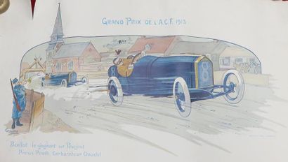 null GAMY (Présumée Marguerite Montaut) 

"Grand Prix de l'A.C.F 1913, Boillot le...