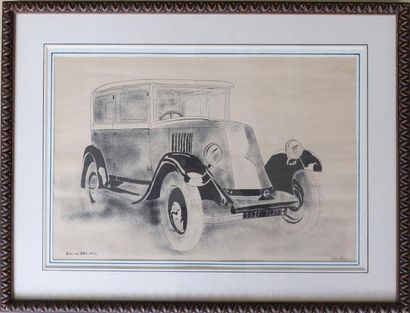 null "Renault, Berline NN2, 1927" 

Lithographie signée en bas à droite et titrée...