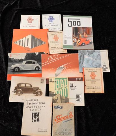 null " Catalogues SIMCA/FIAT et FIAT de 1933 à 1960" 

 SIMCA / FIAT :De 1933 à 1945:...