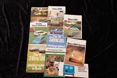 null "Catalogues Simca de 1970 à 1979" 

 De 1970 à 1972 : Feuillet R°, 1972- 5 Dépliants,...