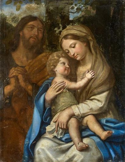 null ECOLE FRANCAISE vers 1660, suiveur de Jean Baptiste CHAMPAIGNE Sainte famille...