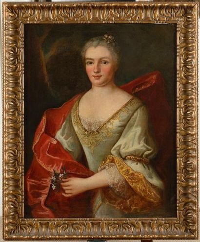 null ECOLE FRANCAISE vers 1700, entourage de Pierre GOBERT Portrait de dame de qualité...