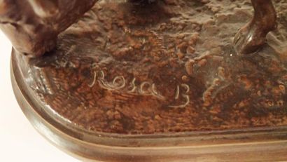 null Rosa BONHEUR (1822-1899) Mouton au paturage Bronze à patine brune nuancée, signé...