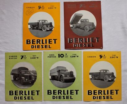 null "Catalogues Camions Berliet, type TL, GB, GAK, GD… De 1945 à 1960 "

Dépliant,...