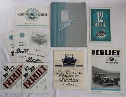 null " Catalogues Berliet, Automobiles: 12 HP, 15 HP, La 9 CV, 16 HP, La Dauphine...Avant...