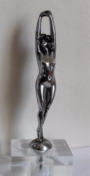 null "L'éveil"

Mascotte en bronze argenté. Montée sur bouchon. H: 21 cm.