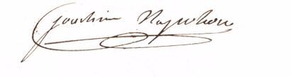 null MURat ( Joachim). Lettre signée « Joachim Napoléon » en qualité de roi de Naples,...