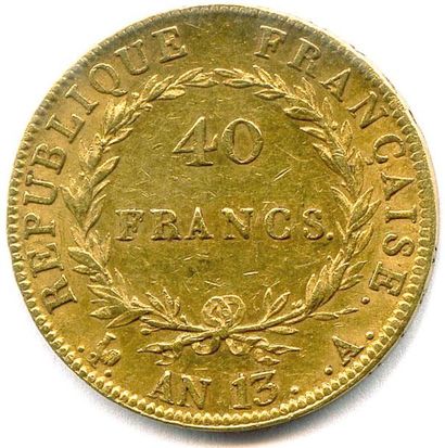 null PREMIER EMPIRE – NAPOLÉON Ier (1804-1814) 40 Francs or an 13 A et coq = Paris....