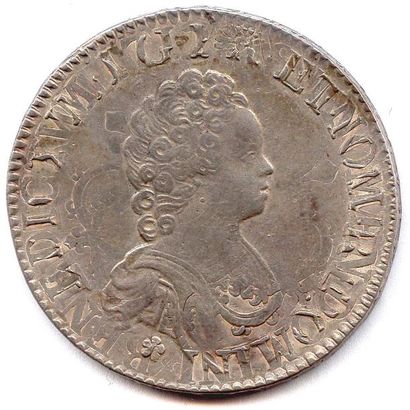 null LOUIS XV (1715-1774) écu Vertugadin argent 1716 A = Paris. (30,55 g) Réformation....