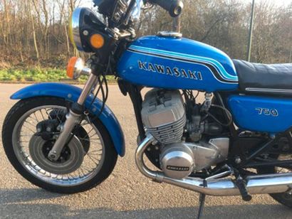 null 1972 KAWASAKI Type 750 H2A N° 15017 - Carte grise française Matching Numbers...