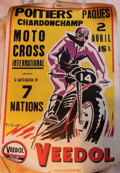 null Trois affiches de Compétitions Moto régionales 