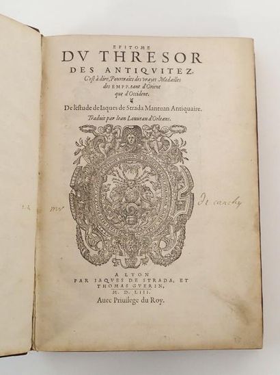 null STRADA (Jacopo), 1553. EPITOME DU THRESOR DES ANTIQUITEZ Pourtraits des vrayes...