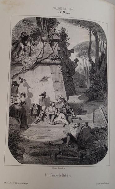 null ALBUM DU SALON DE 1843 . Collection des principaux ouvrages exposés au Louvre....