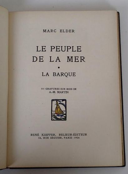 null ELDER. Le peuple de la mer. Paris, Kieffer, 1924 , in-4 broché. Avec 111 gravures...
