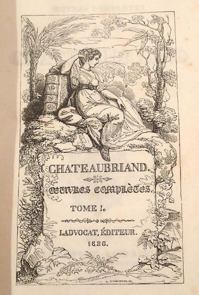 null CHATEAUBRIAND. Oeuvres complètes. Paris, Ladvocat. 31 vol in-8 Demi-reliures....