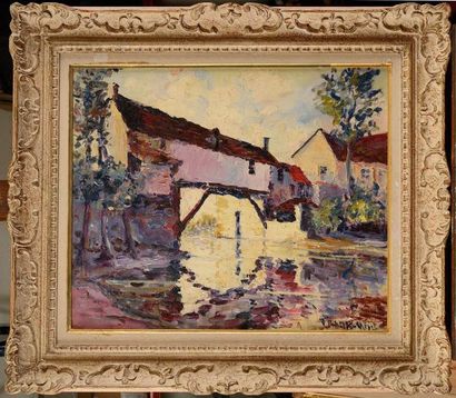 null FRANK-WILL (1900-1951) Le moulin de Damenoy près de Mantes (?) Huile sur toile...