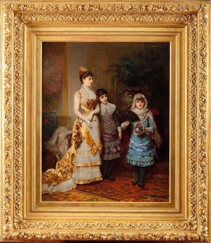 null Auguste HADAMARD (1823-1886) Avant la réception Huile sur toile (restaurations)...
