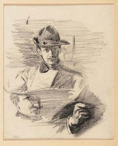 null Pierre DELAUNAY (1870-1915) Portraits - Scènes parisiennes 20 dessins et feuilles...