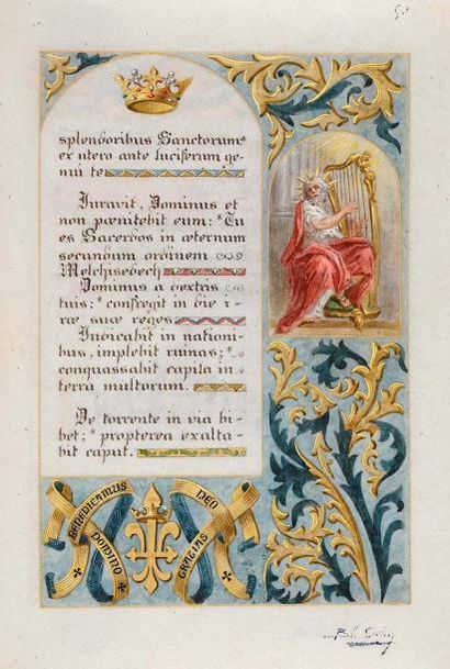 null Blanche ODIN (1865-1957) Livre d'heures dont : Devoirs de Chrétien - Bénédiction...