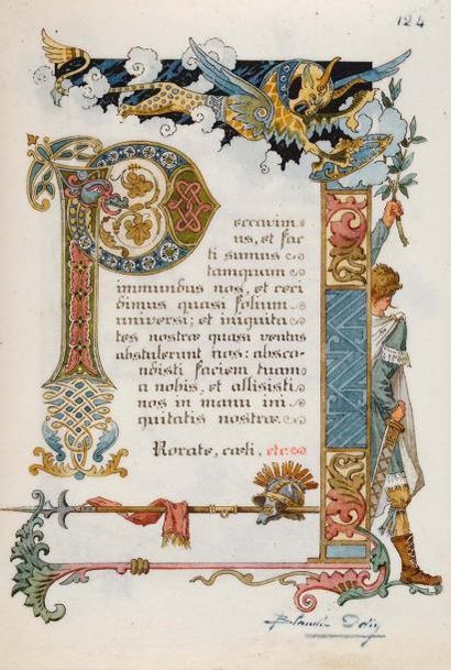 null Blanche ODIN (1865-1957) Livre d'heures dont : Devoirs de Chrétien - Bénédiction...